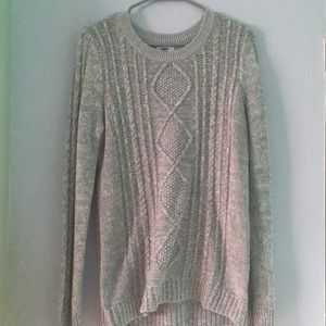 Grey knitted sweater